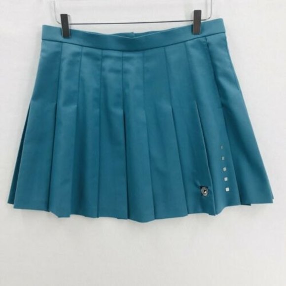 Vintage Jamie Sadock Sz 14 Pleated Mini Skirt Teal Tennis Athletic Studs Taiwan - Picture 1 of 9